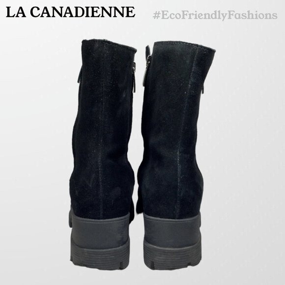 La Canadienne 38561 Womens Zelda Black Round Toe Ankle Snow Boots Size 6 M - Picture 3 of 8